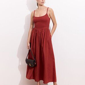 CASTRO Burgundy Maxi Dress
